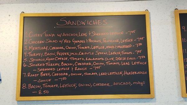 Sandwich Menu