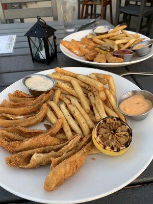 Perch two ways - fried and sautéed.