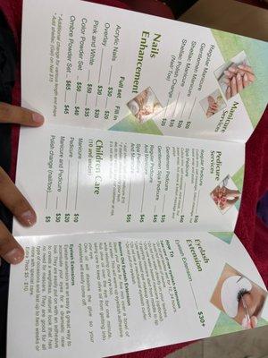 Menu of services 2