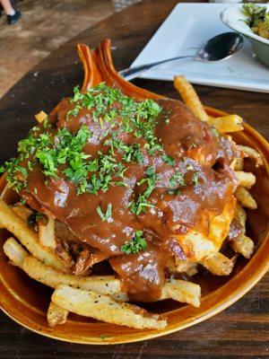 Corn Beef Hash Poutine. This was very good. The gravy was real tasty