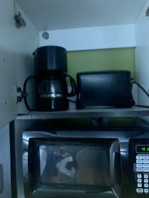 Provided toaster and coffee maker