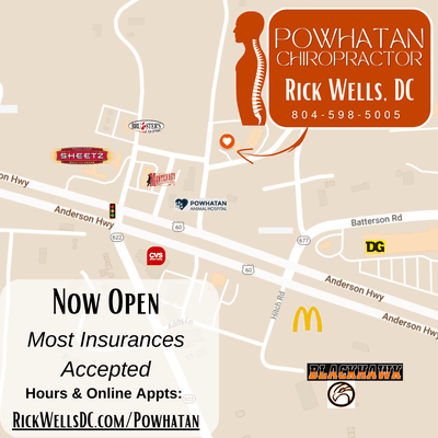 New location - Powhatan Chiropractor. Schedule online at RickWellsDC.com