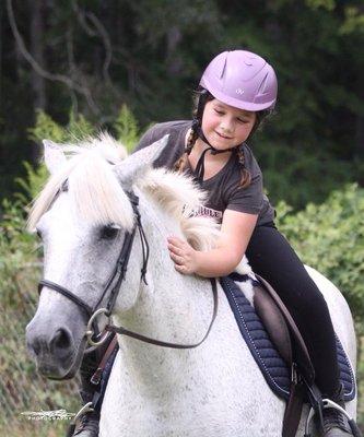 Skye, our Intermediate lesson pony.