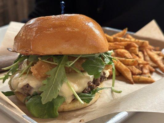 New Orleans Burger w/ Cajun fries