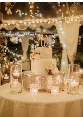 Cake table under the chuppah