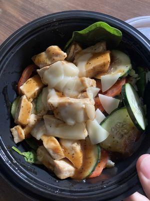 Sweet Onion Chicken Teriyaki salad 1/2 full