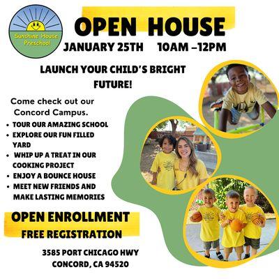 Sunshine House Preschool Open House- Free Registration