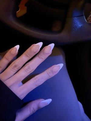 French tip acrylic nails