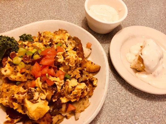 Rancher's Skillet with browned eggs