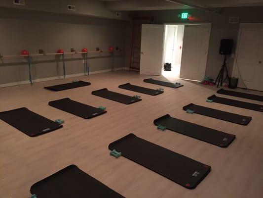 Our Large barre classroom in Manayunk