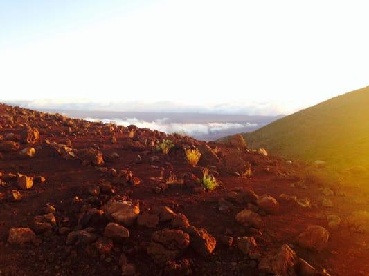 At the Mauna Kea Visitor Center watching sunset