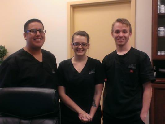 Great front desk staff L to R James, Chelsea and Derek.