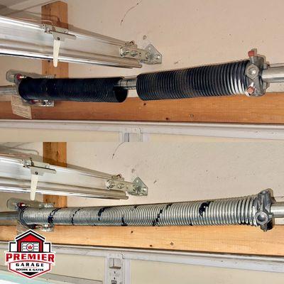 See what a broken garage door spring looks like? It can be dangerous to fix it yourself. Let us help you. Call us today!