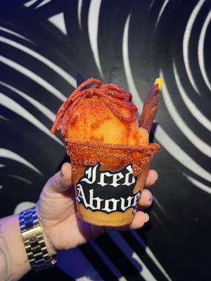 Mango Loko- Mango Ice cream topped with chamoy and tajin