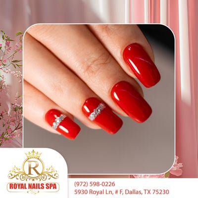 Ready to add a little glam to your nails?  Visit Royal Nails Spa for a look that's chic and polished!