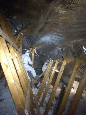 Radiant Barrier install in an attic in Salt Lake City