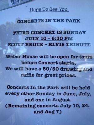 Sundays concert  Elvis Tribute Artist Scott Bruce