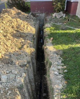 Water service pipe replacement