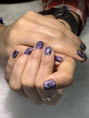 Galaxy Cosmic  Gel Nails!!!  Done by the talented Carlos Nguyen!!!