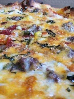 Close up of Cheeseburger Pie