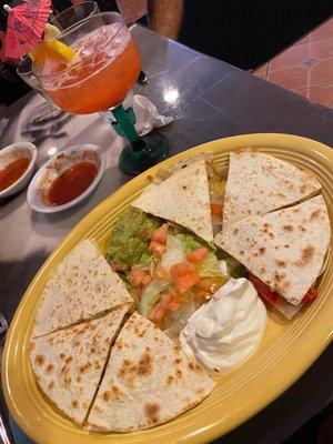 Chicken fajita quesadilla