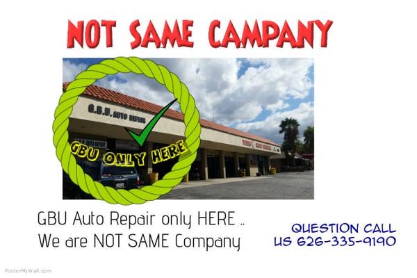 Make sure you walk to RIGHT business. We are NOT SAME Campany with Tire shop.