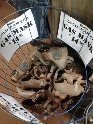 Basket O' Gas Masks!