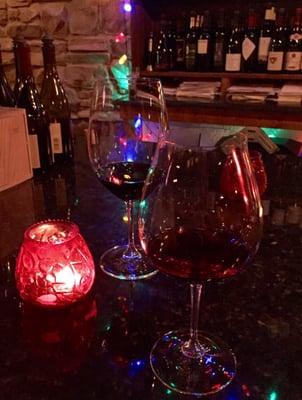 Even the beautiful glasses make you feel so special & the wines will win you over! Obsidian Cabernet Sauv & Burgundy Pinot Noir