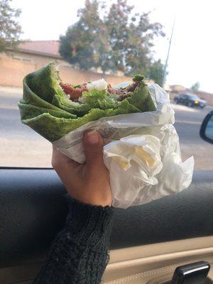 Spinach wrap