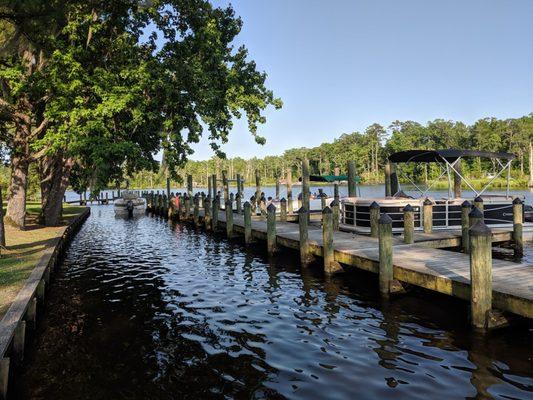 The shaded dock