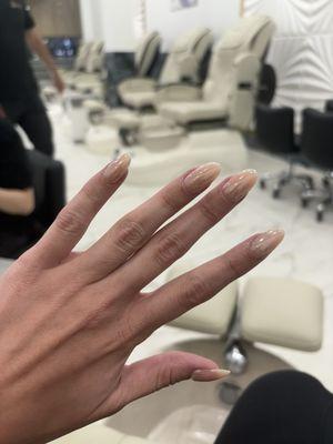 Chrome acrylic nails