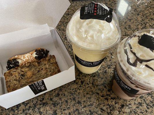 Dole Whip Smoothie Mocha Coconut Frappe Cannoli Banana Bread