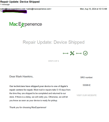 MacExperience's written promise to repair, which it breached.