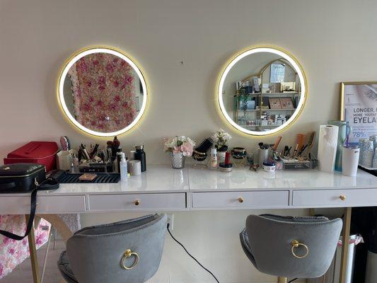 makeup station