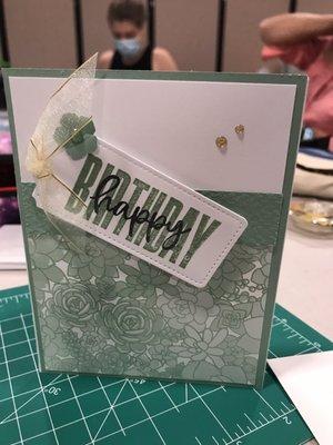 Card making craft tonight! Thank you Carol!!!