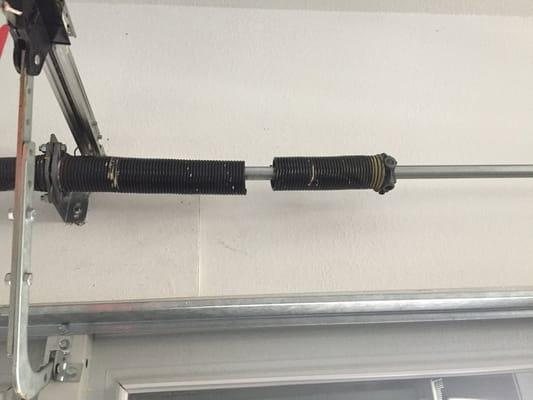 Broken spring?  Call us today to have it replaced in one shot!  (817)-789-6458.