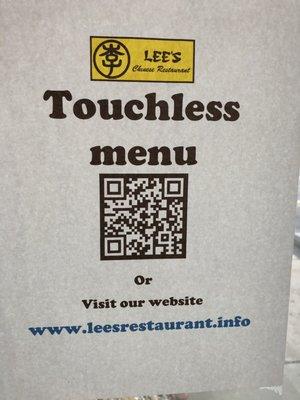 Touchless menu!