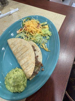 Taco side plate with the enchiladas