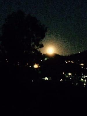 Big Moon rising near the Haunted House of del Cerro