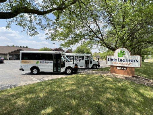 Our new sign and buses!