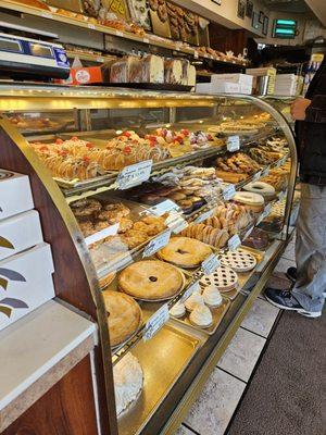 Pies, cakes, pastries & their bread and rolls are good as well.