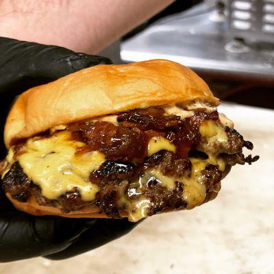 Bourbon Bacon Jam Smashburger!