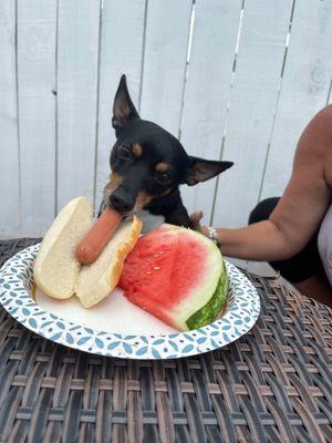 Sox Enjoying his Labor Day cookout with his Friends!!