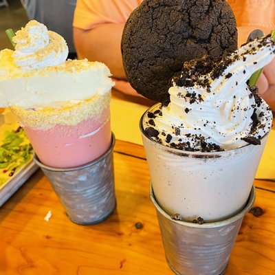 Red Velvet Cheesecake Shake Cookies and Cream Milkshake