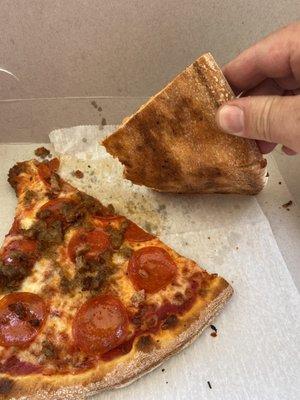 Great crust and not too thin.