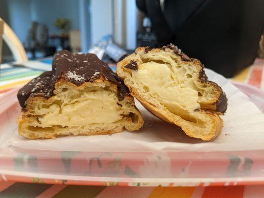 Cross section of the huge eclair