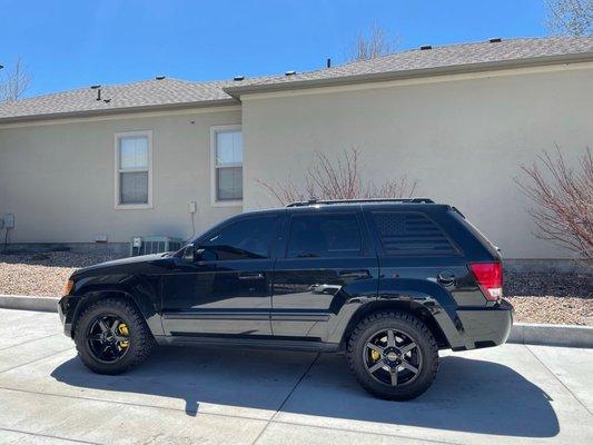 Son's vehicle.  2009 Jeep. Tinted 2021