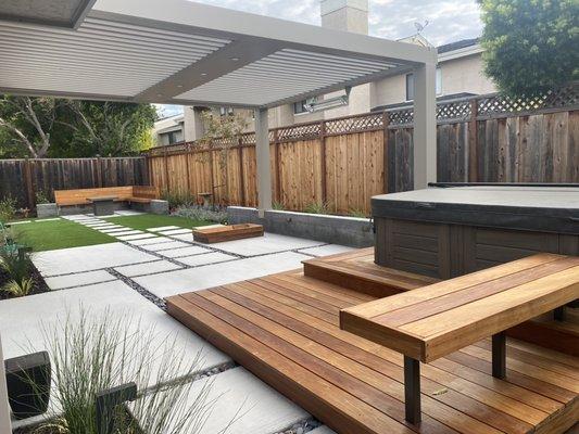 StruXure pergola in a modern landscape layout. Shout out to @StruXureBayArea !!