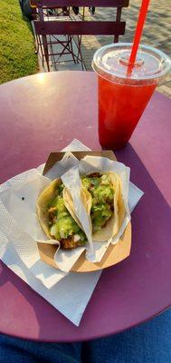 Tacos and Strawberry Hibiscus Tea