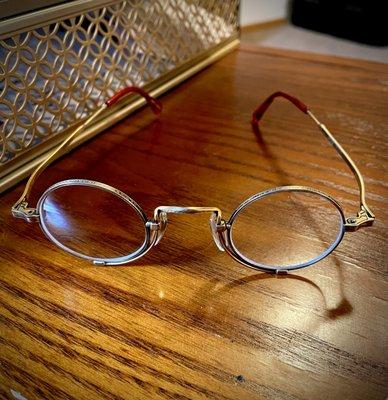 Vintage Matsuda eyeglasses. Look like Oliver People's but they're not. CLEANED UP like the day I bought them 30 years ago!!